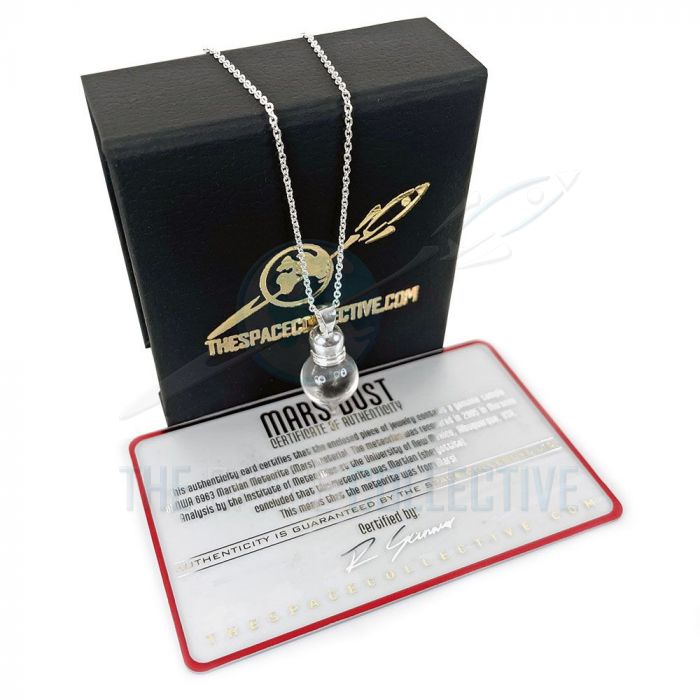 Mars Dust Pendant in Sterling Silver | Meteorite Jewelry