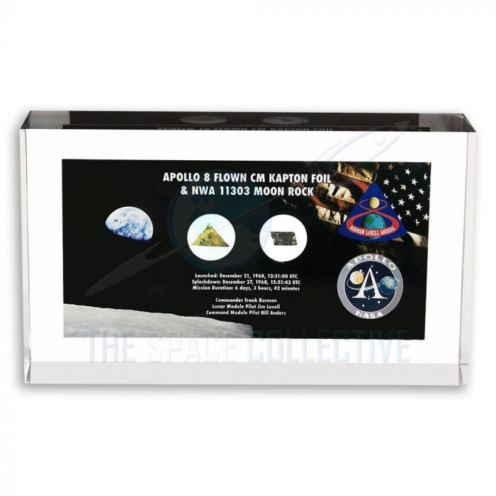 Apollo 8 CM Flown Kapton Foil & Moon Rock Lucite main product photo