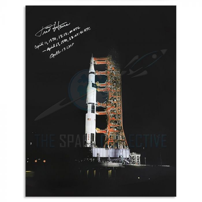 Fred Haise Signed & Inscribed 16x20 Apollo 13 Launchpad Photo main product photo