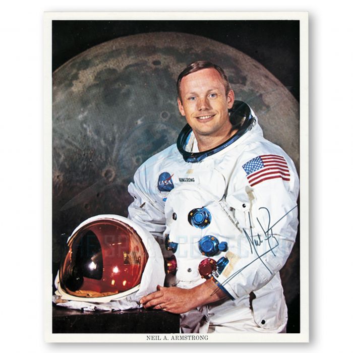 Apollo 11 Crew Signed Official WSS Lithos