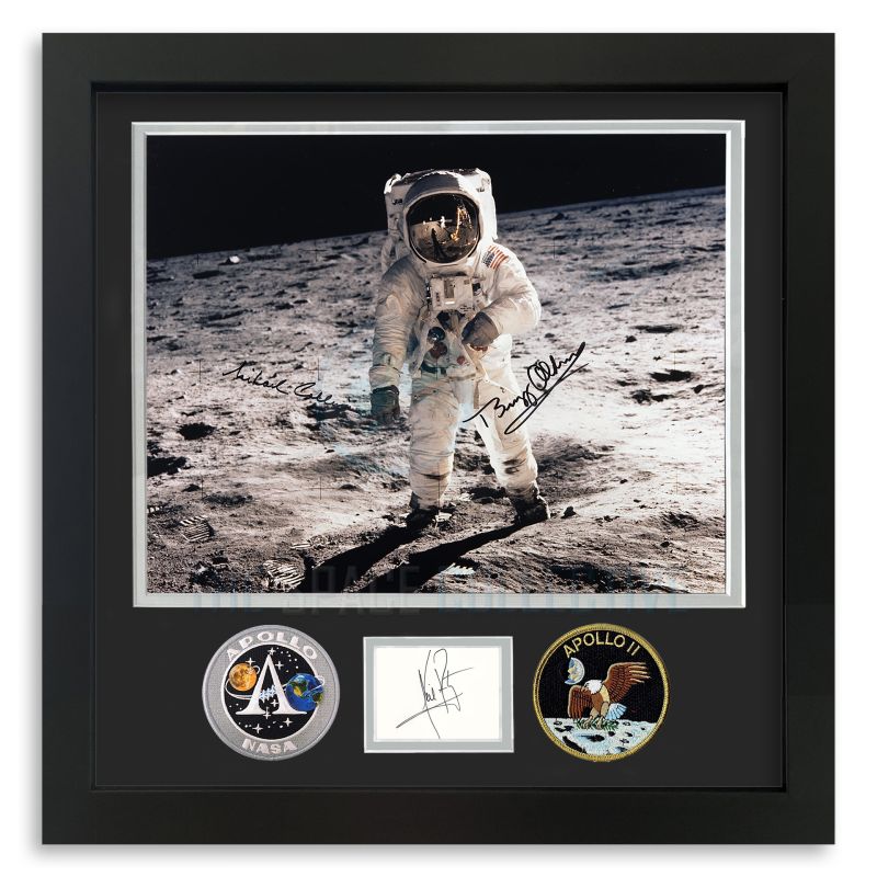 Apollo 11 Crew Signed Moonwalk Frame