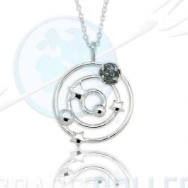 2020 Solar System Double Sided Pendant Earth Necklace Jupiter Jewelry Silver Glass Photo Cabochon Pendants,5,bronze 