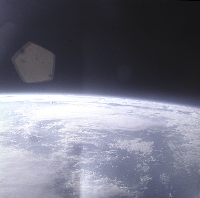 view of earth from sigma 7 spacecraft
