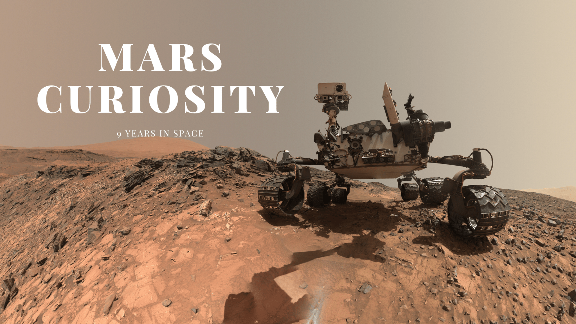 Mars Curiosity Rover on Mars