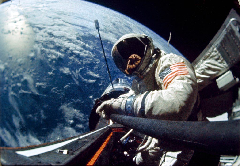 Aldrin during an EVA for Gemini 12