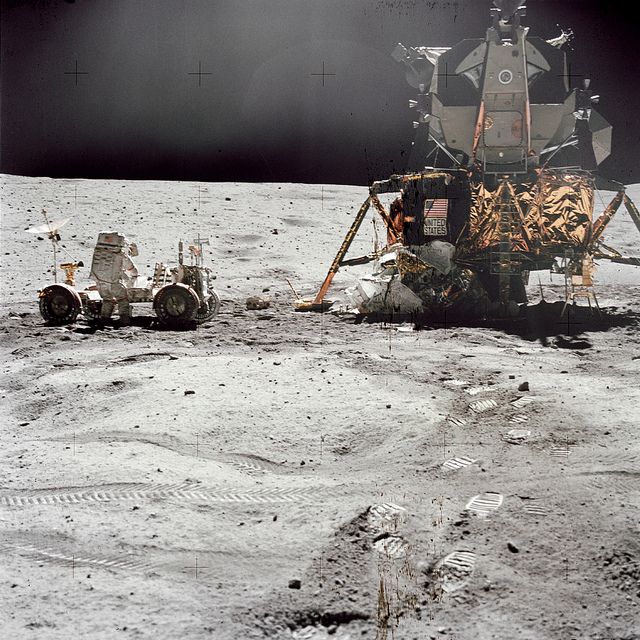 Apollo 16 Lunar Module and Lunar Rover
