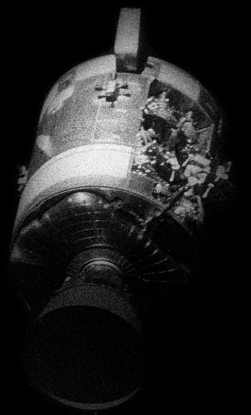 Damaged Apollo 13 module