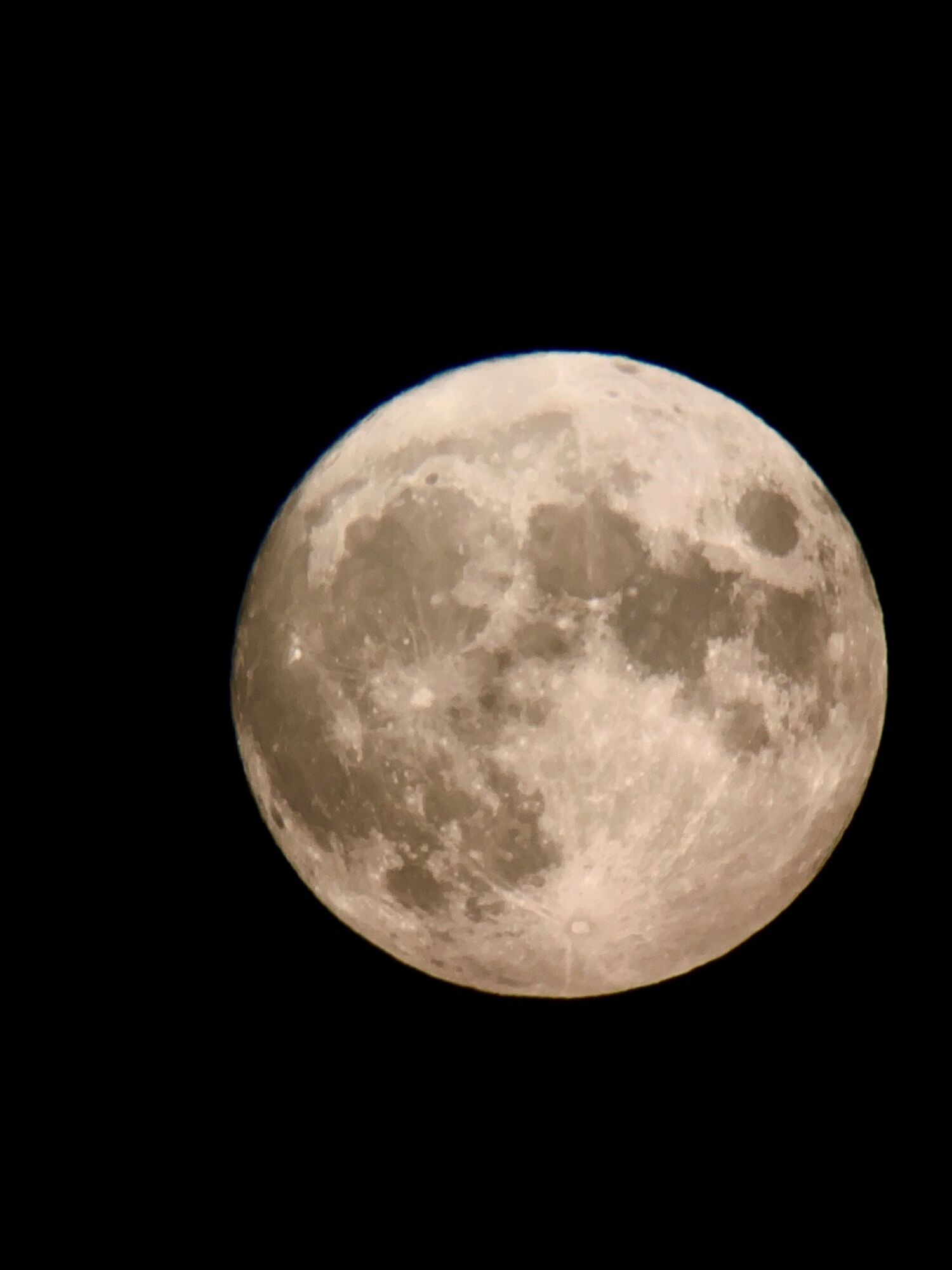 full moon through telescope 2020