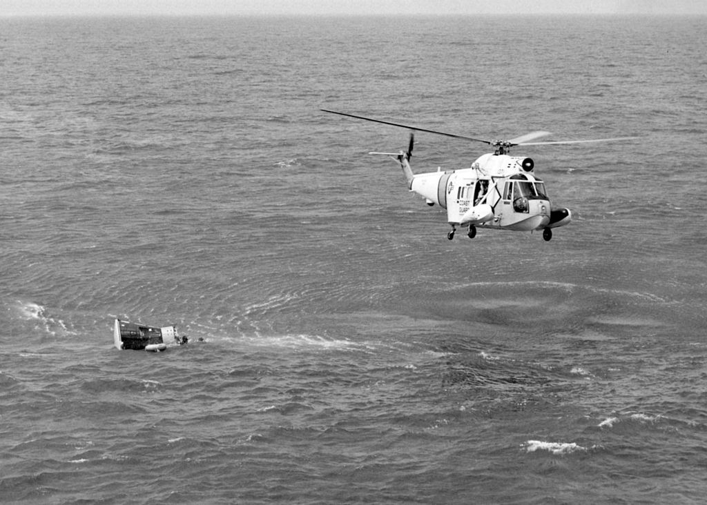 Gemini 3 after splashdown