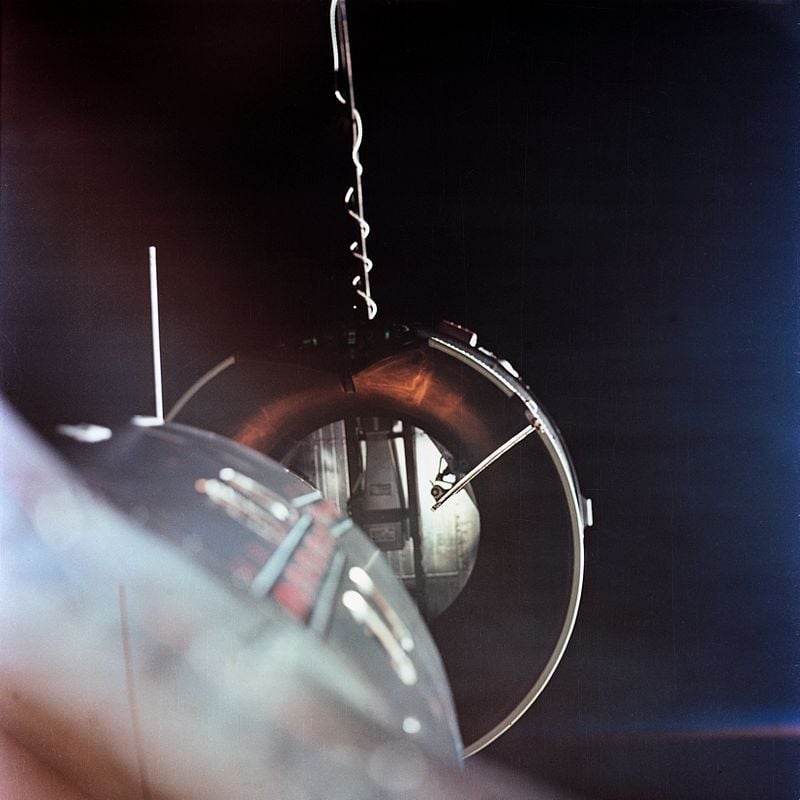 Agena seen from Gemini 8 before docking