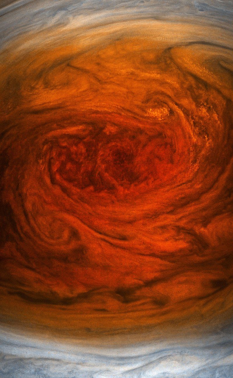 Great Red Spot on Jupiter from Juno