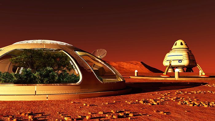 growing vegetables on mars in a greenhouse will be the only way to survive