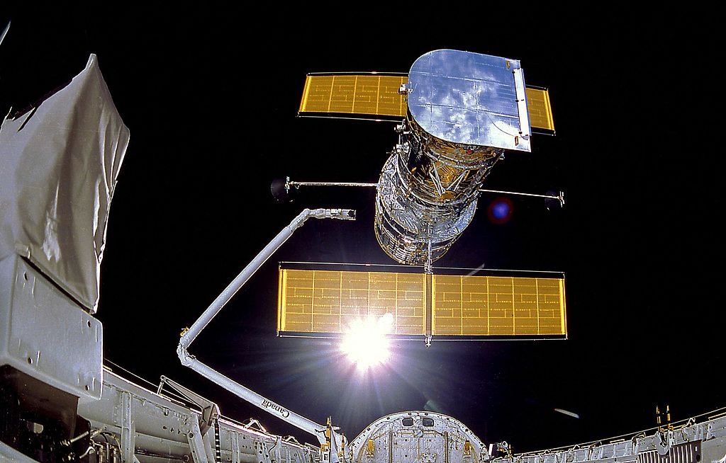 Hubble deploying from STS-124 in orbit