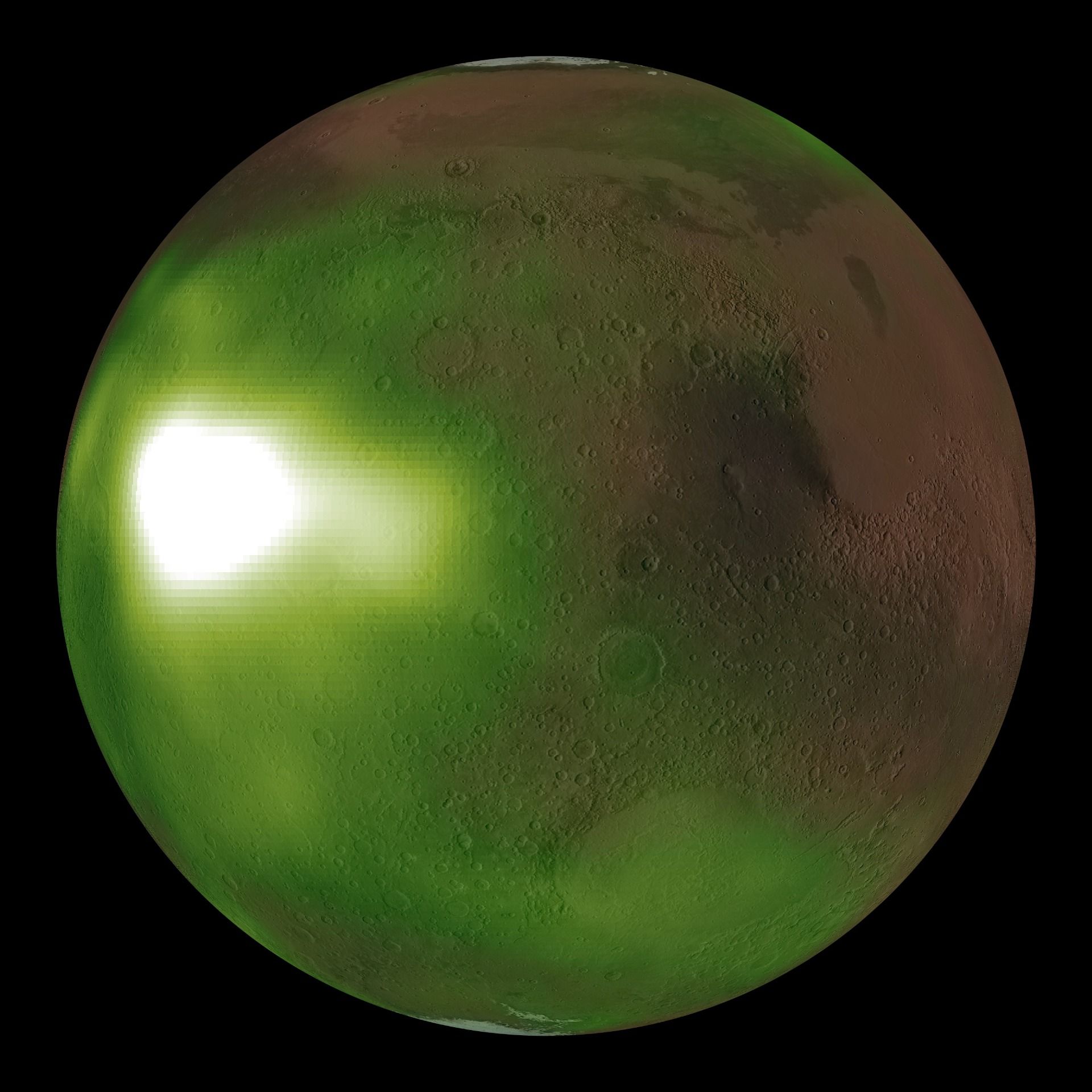 Ultraviolet image of Mars taken by MAVEN