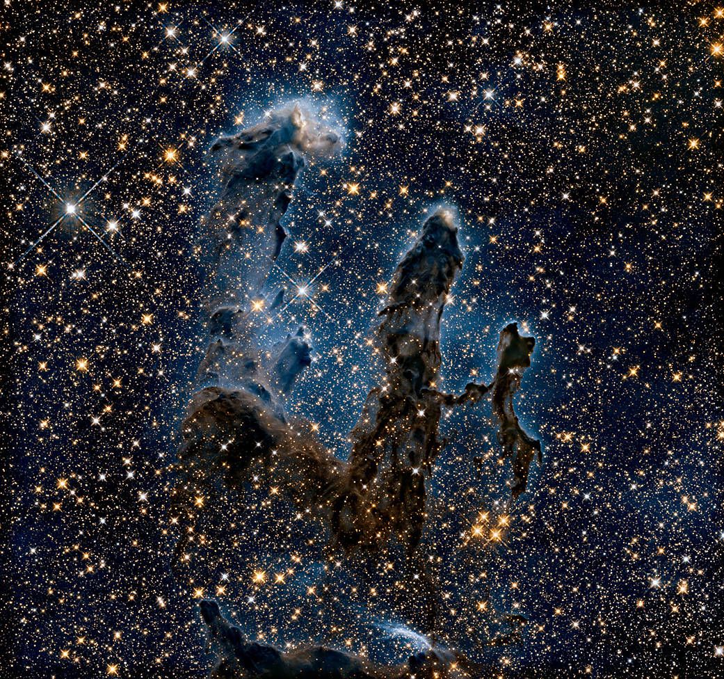 Pillars of creation seen by Hubble