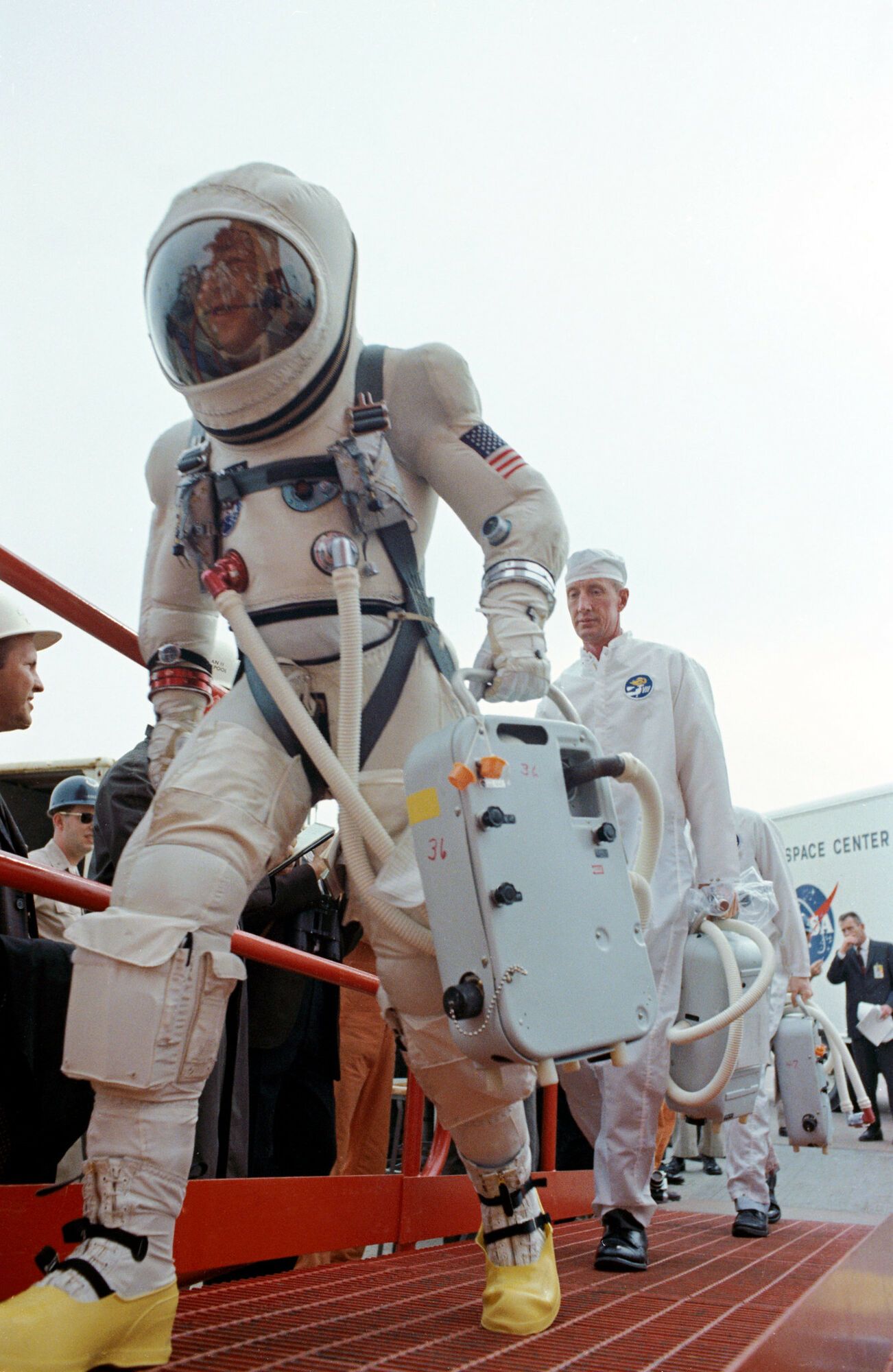Astronaut Lovell before Gemini 7 launch