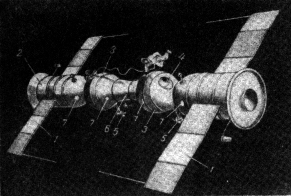 Drawing of Soyuz 4 and 5 