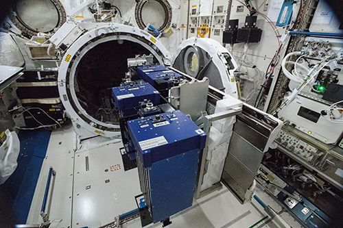 photograph of the airlock on the international space station