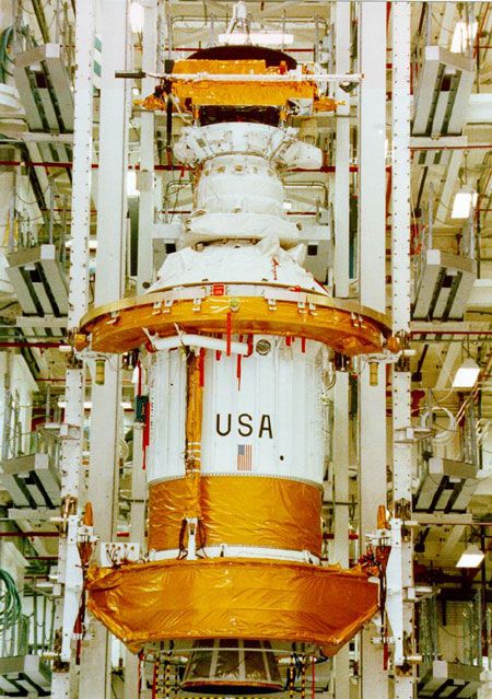 Ulysses being built before launch