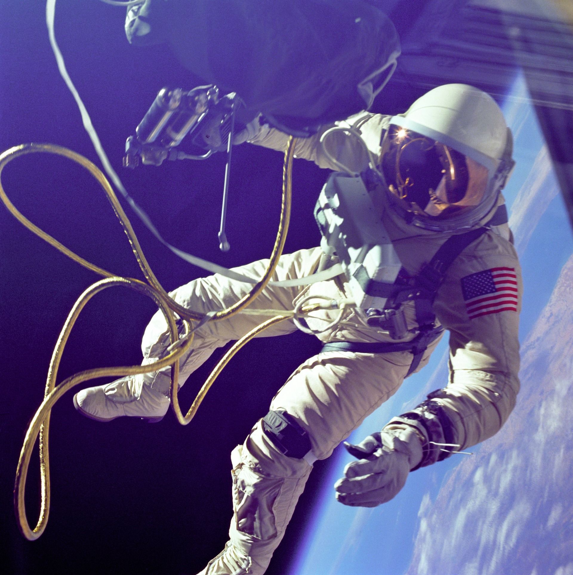 White free-floating during his EVA during Gemini 4