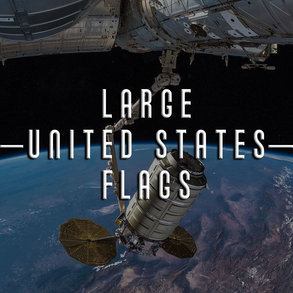 Own a genuine flown-in-space oversized US flag!