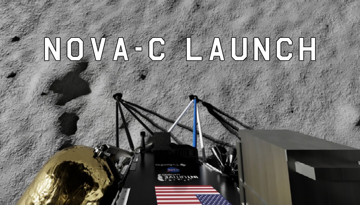 nova-c lander on the lunar surface