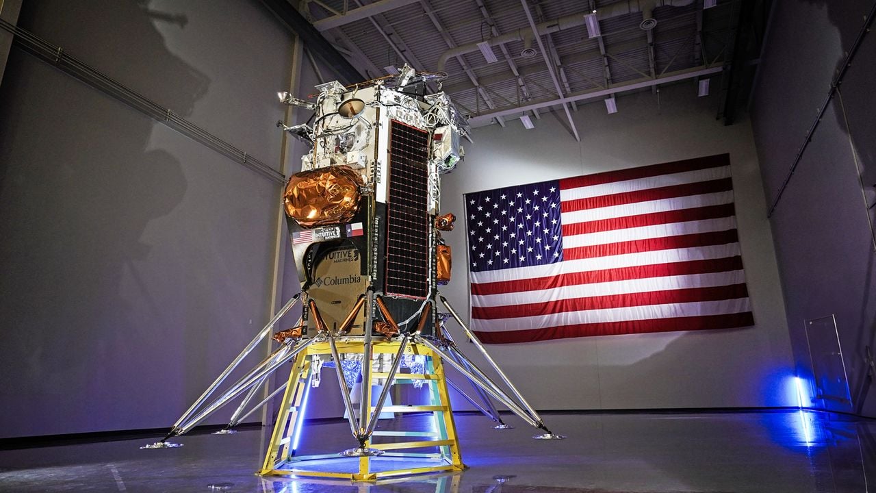 Nova-C Lander on display prior to mission